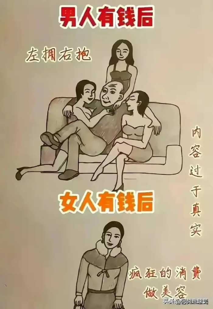 夫妻的一生，看完我落泪了。你看懂了吗？生活漫画，太现实了