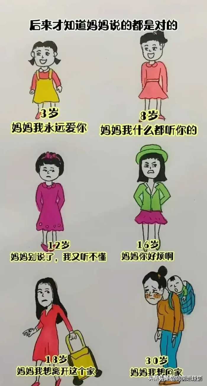 夫妻的一生，看完我落泪了。你看懂了吗？生活漫画，太现实了